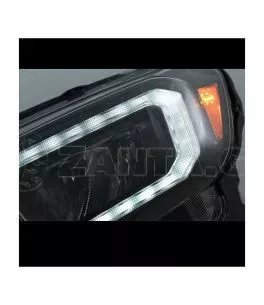 Μπροστινά Φανάρια Set Για Ford Ranger 15-20 DRL Dynamic Μαύρα Full Led Με Μοτέρ VLand 