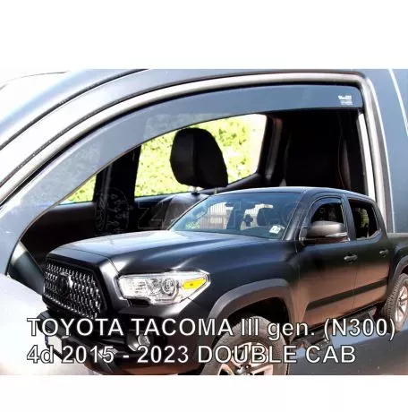 Heko ΑΝΕΜΟΘΡΑΥΣΤΕΣ ΓΙΑ TOYOTA TACOMA N300 4D DOUBLE CAB 2015-2023  - ΖΕΥΓΑΡΙ ΑΥΤΟΚΙΝΗΤΟΥ ΑΠΟ ΕΥΚΑΜΠΤΟ ΦΙΜΕ ΠΛΑΣΤΙΚΟ HEKO - 2 ΤΕΜ. ΑΝΕΜ.29678 