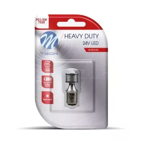 M-tech P21/5W 24V BAY15d 4xHP LED CAN-BUS ΛΕΥΚΟ HEAVY DUTY BLISTER M-TECH - 1 Τεμ. LB9812W-01B/MT 