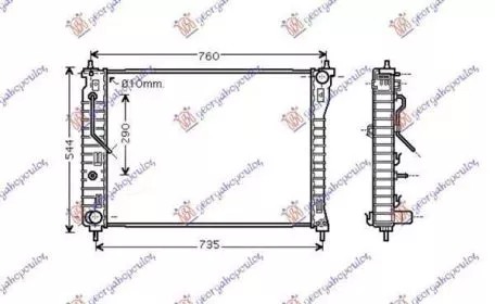 Ψυγείο Νερού 2.4 i 16V-3.2 i 24V (Μηχανικό/Αυτόματο Σασμάν) (67x51x2.7) Opel Antara 2006-2015 