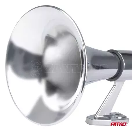 AMIO ΚΟΡΝΑ ΠΝΕΥΜΑΤΙΚΗ ΜΟΝΗ 12/24V 150dB ΜΗΚΟΣ:64 cm  ΧΡΩΜΙΟ ΑΜΙΟ - 1 ΤΕΜ. 04076/AM 