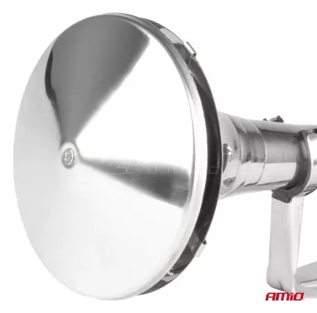 AMIO ΚΟΡΝΑ ΠΝΕΥΜΑΤΙΚΗ ΜΟΝΗ 12/24V 115dB LOW TONE ΜΗΚΟΣ:620mm ΧΡΩΜΙΟ ΑΜΙΟ - 1 ΤΕΜ. 04078/AM 