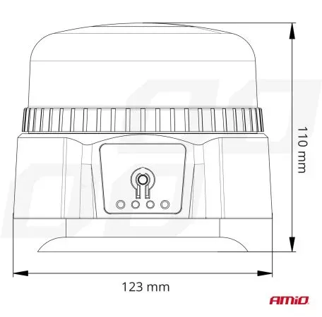 AMIO ΦΑΡΟΣ 12/24V ΠΟΡΤΟΚΑΛΙ 36xSMD LED ΜΑΓΝΗΤΙΚΟΣ ΕΠΑΝΑΦΟΡΤΙΖΟΜΕΝΟΣ ΑΣΥΡΜΑΤΟΣ R65 R10 IP66 123x110mm ΑΜΙΟ - 1 ΤΕΜ. 03931/AM 