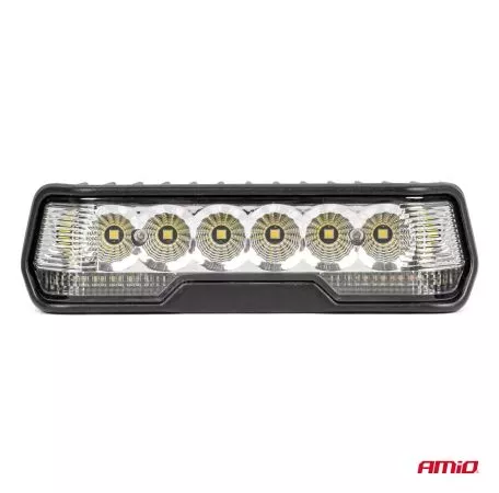 AMIO ΠΡΟΒΟΛΕΑΣ ΟΔΗΓΗΣΗΣ ΣΤΡΟΓΓΥΛΟΣ LED PRO IP67 7200lm 10-30V - 54W - 6000K - 12 LED - 140x140x61mm ΑΜΙΟ - 1 ΤΕΜ. 03870/AM 