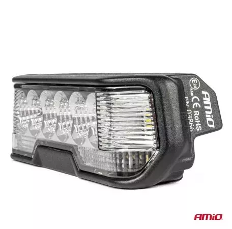 AMIO ΠΡΟΒΟΛΕΑΣ ΟΔΗΓΗΣΗΣ ΣΤΡΟΓΓΥΛΟΣ LED PRO IP67 7200lm 10-30V - 54W - 6000K - 12 LED - 140x140x61mm ΑΜΙΟ - 1 ΤΕΜ. 03870/AM 