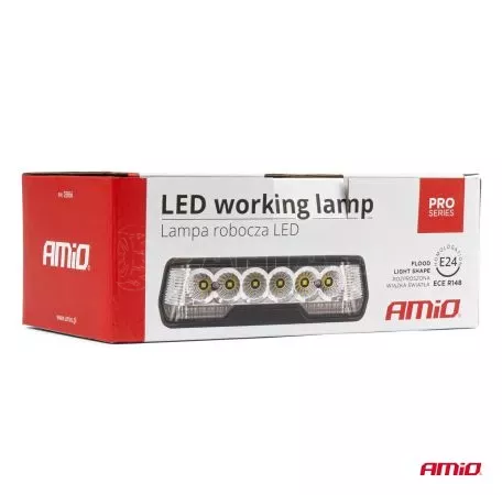 AMIO ΠΡΟΒΟΛΕΑΣ ΟΔΗΓΗΣΗΣ ΣΤΡΟΓΓΥΛΟΣ LED PRO IP67 7200lm 10-30V - 54W - 6000K - 12 LED - 140x140x61mm ΑΜΙΟ - 1 ΤΕΜ. 03870/AM 