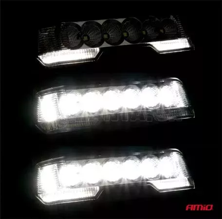 AMIO ΠΡΟΒΟΛΕΑΣ ΟΔΗΓΗΣΗΣ ΣΤΡΟΓΓΥΛΟΣ LED PRO IP67 7200lm 10-30V - 54W - 6000K - 12 LED - 140x140x61mm ΑΜΙΟ - 1 ΤΕΜ. 03870/AM 