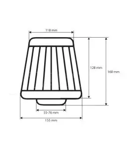 ΦΙΛΤΡΟΧΟΑΝΗ ΕΛΕΥΘΕΡΑΣ AF-CARBON 160 Χ 155 Χ 118 (CARBON/3 ΑΝΤΑΠΤΟΡΕΣ) AMiO - 1 ΤΕΜ. 