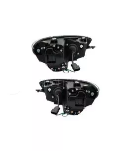 Μπροστινά Φανάρια Set Για Vw Scirocco 08-14 DRL ΜαύραH7/H1 Με Μοτέρ Sonar 