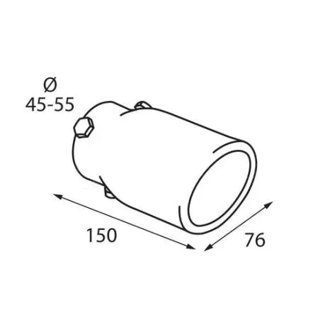 Lampa ΑΚΡΟ ΕΞΑΤΜΙΣΗΣ TS-07 45->55mm - ΣΤΡΟΓΓΥΛΟ ΚΟΦΤΟ L6001.6 