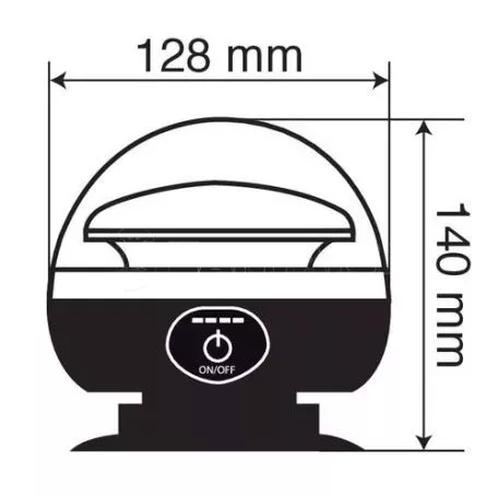 Lampa ΦΑΡΟΣ ΜΑΓΝΗΤΙΚΟΣ+ΒΕΝΤΟΥΖΑ RL-11 9>30V+230V ΕΠΑΝΑΦΟΡΤΙΖΟΜΕΝΟΣ ΠΟΡΤΟΚΑΛΙ 45 LED ΜΕ ΣΠΙΡΑΛ 380cm (128x140mm) L7299.4 