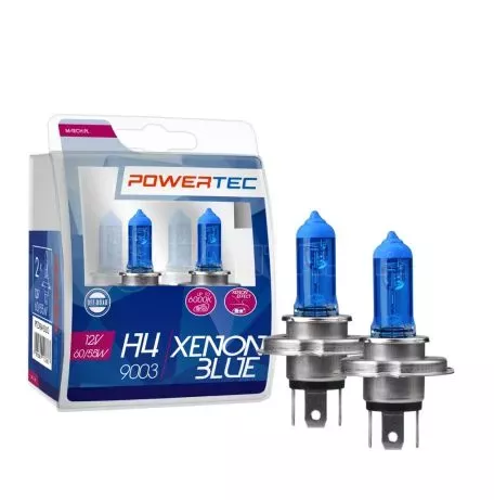 M-tech H4 12V 60/55W P43t 5.000K POWERTEC XENON BLUE M-TECH -  2ΤΕΜ. PTZXB4-DUO/MT 