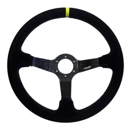 Simoni Racing ΤΙΜΟΝΙ CARRERA ΜΕ ΚΙΤΡΙΝΗ ΡΙΓΑ 350mm - ΤΡΙΑΚΤΙΝΟ - ΒΑΘΥ 9cm SRCAR/350C 