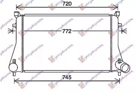 Ψυγείο Intercooler 1.8 TSI-2.0 TFSI (62x39.8x3) Skoda Octavia 6 2017-2020 