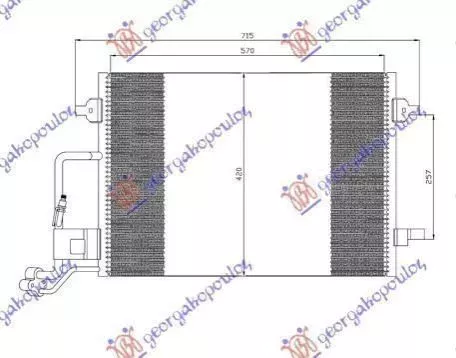 Ψυγείο A/C (57.5x42.5x1.6) Skoda Superb 2001-2008 