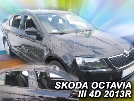 Heko ΣΕΤ ΑΝΕΜΟΘΡΑΥΣΤΕΣ ΑΥΤΟΚΙΝΗΤΟΥ ΓΙΑ SKODA OCTAVIA III 5D 2013-2020 LTB ΑΠΟ ΕΥΚΑΜΠΤΟ ΦΙΜΕ ΠΛΑΣΤΙΚΟ HEKO - 4 ΤΕΜ. ΑΝΕΜ.SET28339 