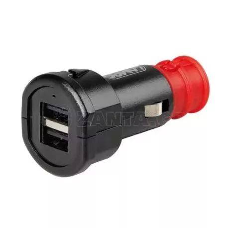 Lampa ΑΝΤΑΠΤΟΡΑΣ ΑΝΑΠΤΗΡΑ UNI-TECH 12/32V ΜΕ 2 USB 2700mA FAST CHARGER SILVER LINE L3888.1/T 