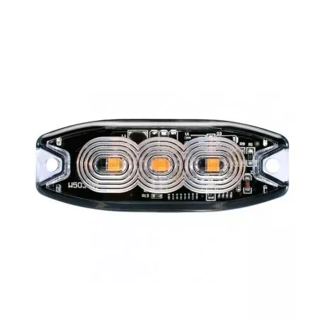 AMIO ΣΤΡΟΜΠΟ 12/24V 8x3x0,9cm ΠΟΡΤΟΚΑΛΙ 3LED 9W (3x3W) R65 R10 AMiO - 1 ΤΕΜ. 02297/AM 