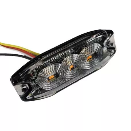 AMIO ΣΤΡΟΜΠΟ 12/24V 8x3x0,9cm ΠΟΡΤΟΚΑΛΙ 3LED 9W (3x3W) R65 R10 AMiO - 1 ΤΕΜ. 02297/AM 