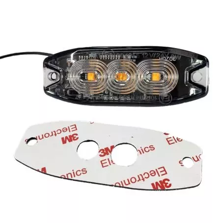 AMIO ΣΤΡΟΜΠΟ 12/24V 8x3x0,9cm ΠΟΡΤΟΚΑΛΙ 3LED 9W (3x3W) R65 R10 AMiO - 1 ΤΕΜ. 02297/AM 