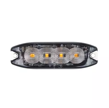 AMIO ΣΤΡΟΜΠΟ 12/24V 10x3x0,9cm ΠΟΡΤΟΚΑΛΙ 4LED 12W (4x3W) R65 R10 IP68 AMiO - 1 ΤΕΜ. 02298/AM 