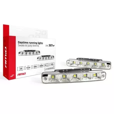 AMIO ΦΩΤΑ ΗΜΕΡΑΣ DRL 12/24V 11,52W 10 LED 1000Lm 190x29x40mm 2ΤΕΜ 01523/AM 