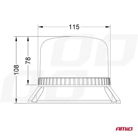 AMIO ΦΑΡΟΣ ΠΟΡΤΟΚΑΛΙ W22M 12/24V - 60xSMD LED - 115x108mm (ΜΑΓΝΗΤΙΚΗ ΒΑΣΗ/ΦΙΣ/ΚΑΛΩΔΙΟ 4m) ΑΜΙΟ - 1 ΤΕΜ. 03337/AM 