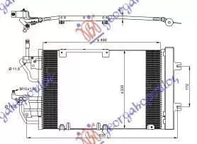 Ψυγείο A/C 1.3-1.7-1.9 CDTi-2.0 OPC (49.5x33) Opel Astra H 2004-2010 