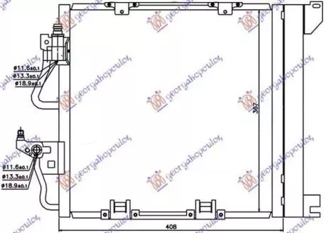 Ψυγείο A/C 1.7-1.9 CDTi (41x38) Opel Astra H 2004-2010 