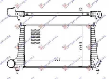 Ψυγείο Intercooler Βενζίνη/Πετρέλαιο (58x36.5x3) Saab 9-5 1998-2005 