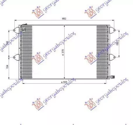 Ψυγείο A/C (55x35x2.0) Seat Inca 1993-2003 