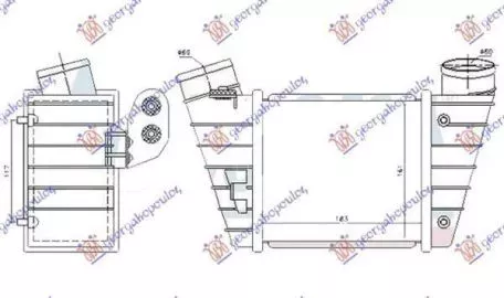 Ψυγείο Intercooler 1.8 T (Cupra) (18.5x16.5x8.5) Αριστερό Seat Leon 1999-2005 