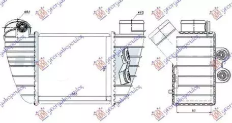 Ψυγείο Intercooler 1.8 T (Cupra) (18.5x16.5x8.5) Δεξιό Seat Leon 1999-2005 