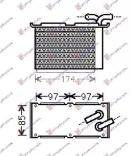 Ψυγείο Intercooler Βοηθητικό 1.2-1.4 TSI (12x20x6) Seat Leon 2005-2013 