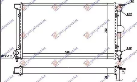 Ψυγείο Νερού Βενζίνη/Πετρέλαιο (Με A/C) (52.5x32x3.4) (Παροχές Δεξιά) Seat Toledo 1991-1995 