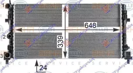 Ψυγείο Νερού 1.2-1.6 12V/16V-1.2-1.6 TDI (65x34) (Mahle Behr) Skoda Fabia 2007-2010 