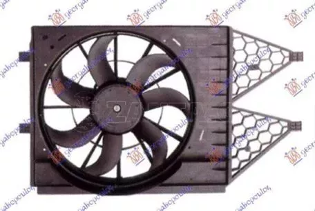 Βεντιλατέρ Ψυγείου Κομπλέ 1.0 i 12V-1.2 TSI/1.4 TDI Skoda Fabia 2010-2014 