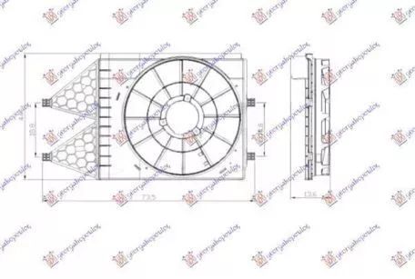 Κάλυμμα Βεντιλατέρ (1.2 12V/1.2 TSI/1.2-1.6 TDI) Skoda Fabia 2010-2014 