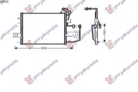 Ψυγείο A/C (47.1x32.5x2.0) Skoda Felicia 1994-1998 