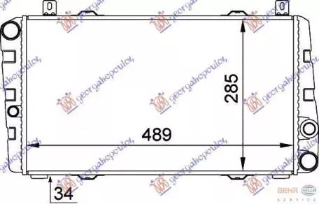 Ψυγείο Νερού 1.3 (Με A/C) (49x28.5) Skoda Felicia 1994-1998 