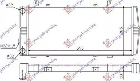 Ψυγείο Νερού 1.6 (59x28) Skoda Felicia 1994-1998 