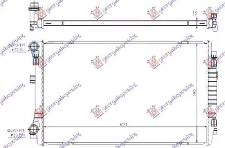 Ψυγείο Νερού 1.0-1.5 TSI/1.6-2.0 TDI (65x40) (Brazed) Skoda Karoq 2017-2021 