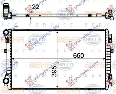 Ψυγείο Νερού 1.0-1.5 TSI/1.6-2.0 TDI (65x40) (Mahle Behr) Skoda Karoq 2017-2021 