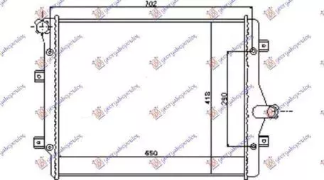 Ψυγείο Νερού 1.6 TDI/2.0 TFSI (Με/Χωρίς A/C) (Μηχανικό Σασμάν) (65x44.5) (Mahle Behr Premium Line) Skoda Octavia 5 2004-2008 