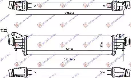 Ψυγείο Intercooler 1.0 i Turbo (57.1x12.7x5) Opel Adam 2012-2019 