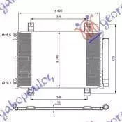 Ψυγείο A/C (50x32.5x1.6) Opel Agila 2008-2014 