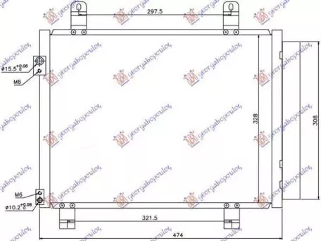 Ψυγείο A/C 1.3 Diesel (47.4x51x1.6) Opel Agila 2008-2014 