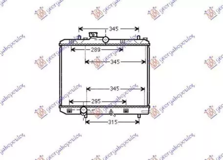 Ψυγείο Νερού (Μηχανικό Σασμάν) (37.5x50x1.6) Opel Agila 2008-2014 