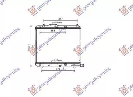 Ψυγείο Νερού 1.3 CDTi (37.5x47.5) (Z13DTJ/D13A) Opel Agila 2008-2014 