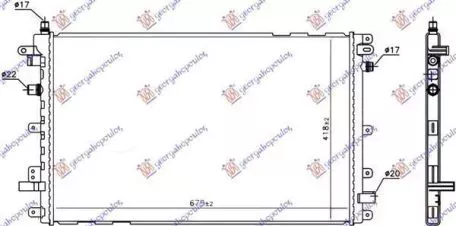 Ψυγείο Βοηθητικό Hybrid (67.5x43.5x1.6) (Koyo) Opel Ampera 2011-2015 